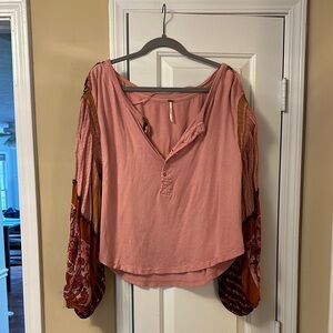 Women's Pink Bohemian Top
